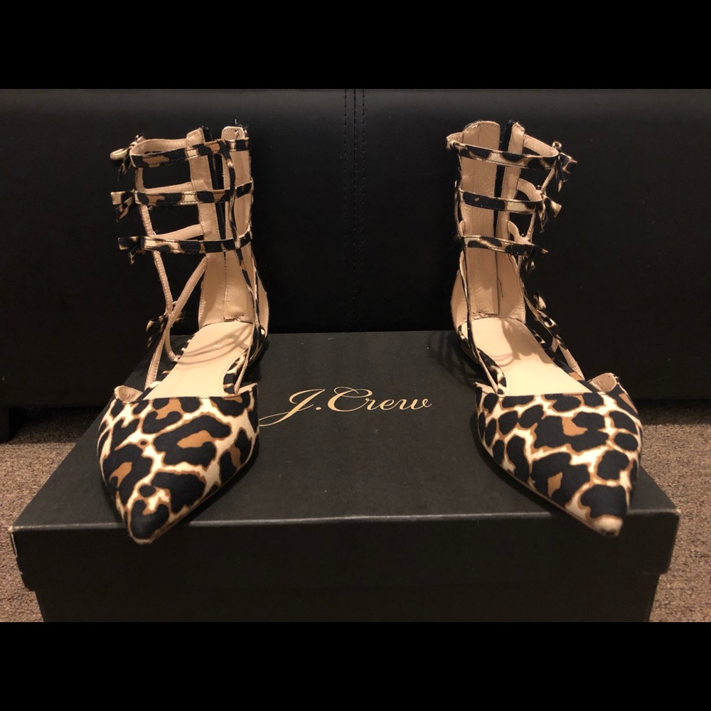 Jcrew Collection caged leopard shoes
